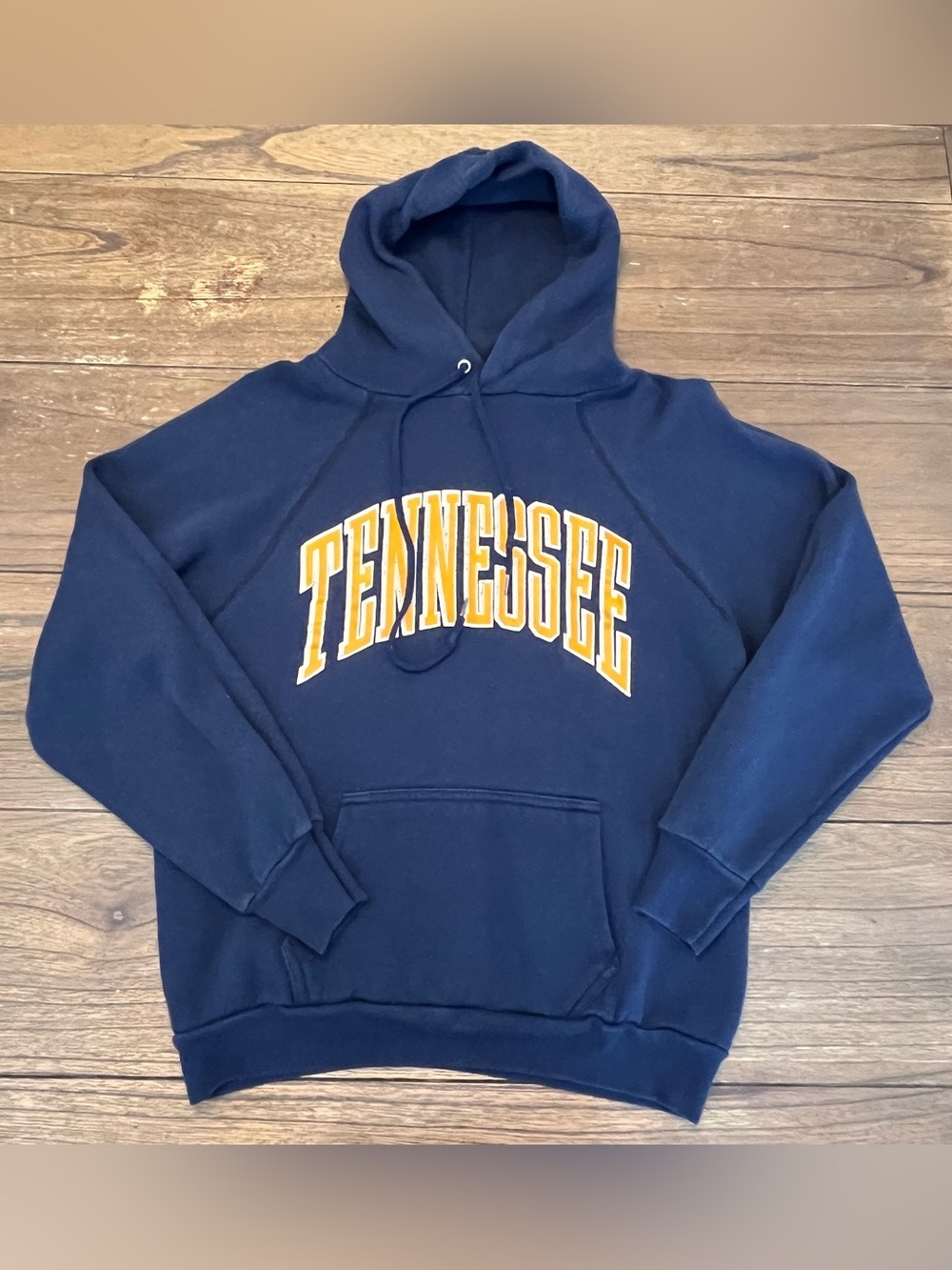 Vintage Tennessee Tultex Spellout Navy Hoodie Collegiate Pullover Adult Medium